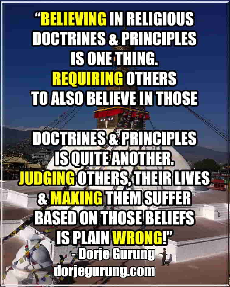 Believing requiring judging